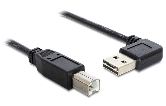Cable De Delock Easy-Usb 2.0, Conector Usb-A 90 °> Micro-Usb Black, 5 Metros, Ángulo A La Derecha / Izquierda 83385