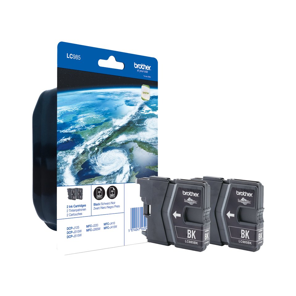 EAN 5014047562051 - Brother LC985BKBP2 cartucho de tinta 2 pieza(s) Original Negro imagen 1
