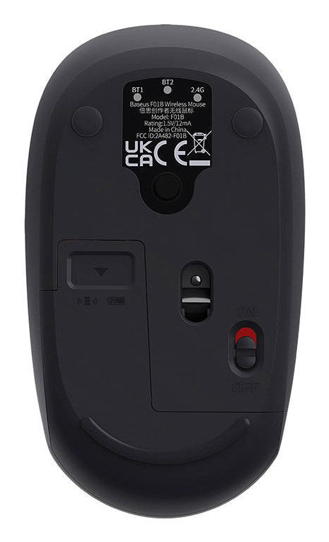 Baseus F01b Tri-Mode Wireless Mouse, Grey
