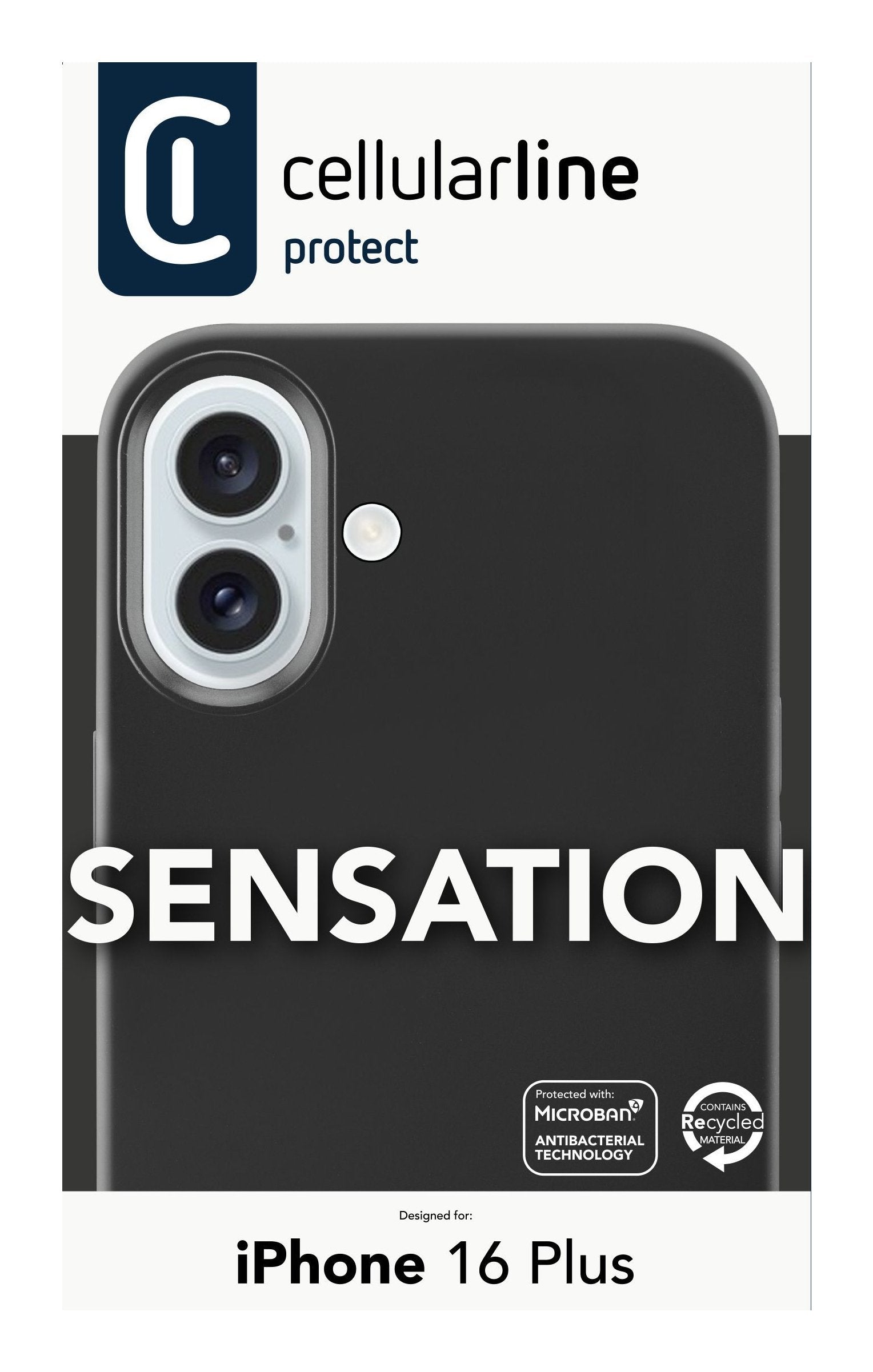 Funda Cellularline 8018080482571 Iphone 16 Plus (6.7") Negro