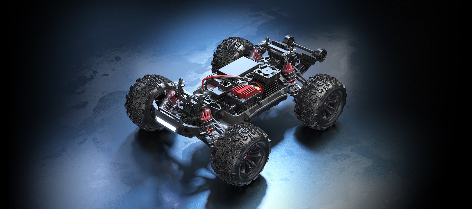 Amewi Rc Auto Hypergo Monmertruck Li-Po 1050mah Bl/We/14+