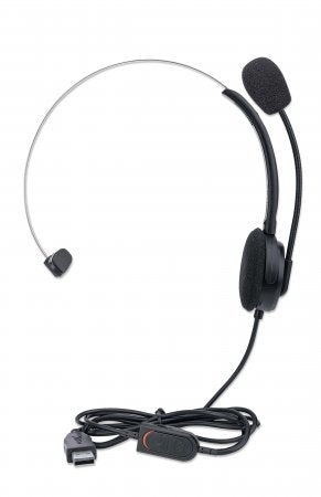 Auriculares  Manhattan Usb Mono Over-Ear Usb-A-Mecker Negro