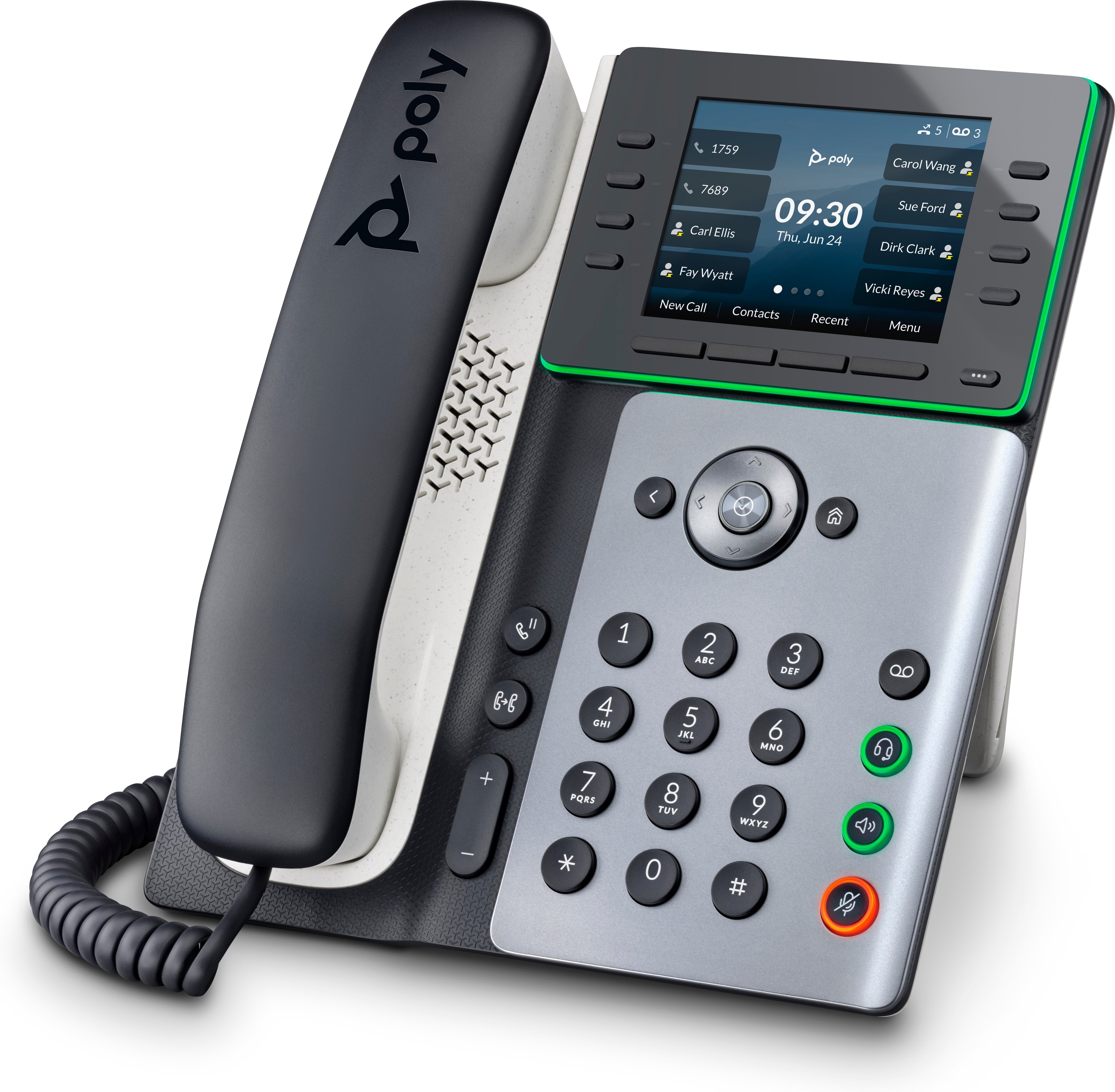 Teléfono Poly Edge E320 Ip Negro, Plata 8 Líneas