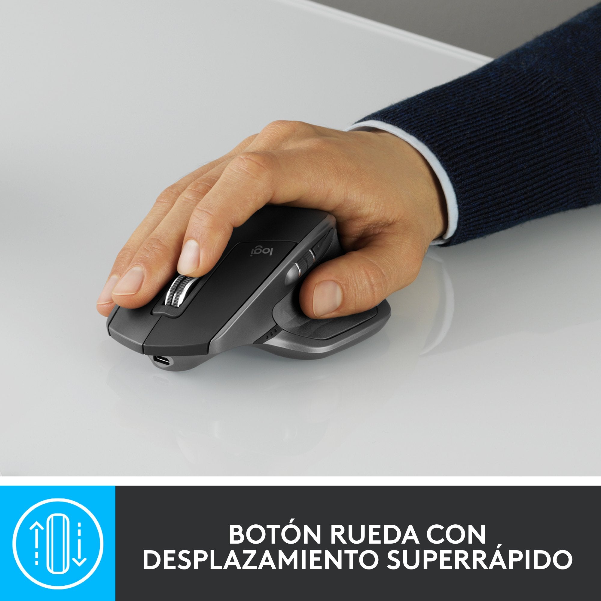 EAN 5099206118089 - Logitech MX Master 2S ratón Oficina mano derecha RF Wireless + Bluetooth Laser 4000 DPI imagen 9