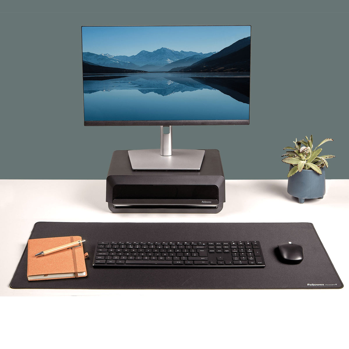 EAN 0043859808809 - Fellowes Breyta protector de escritorio Negro imagen 2