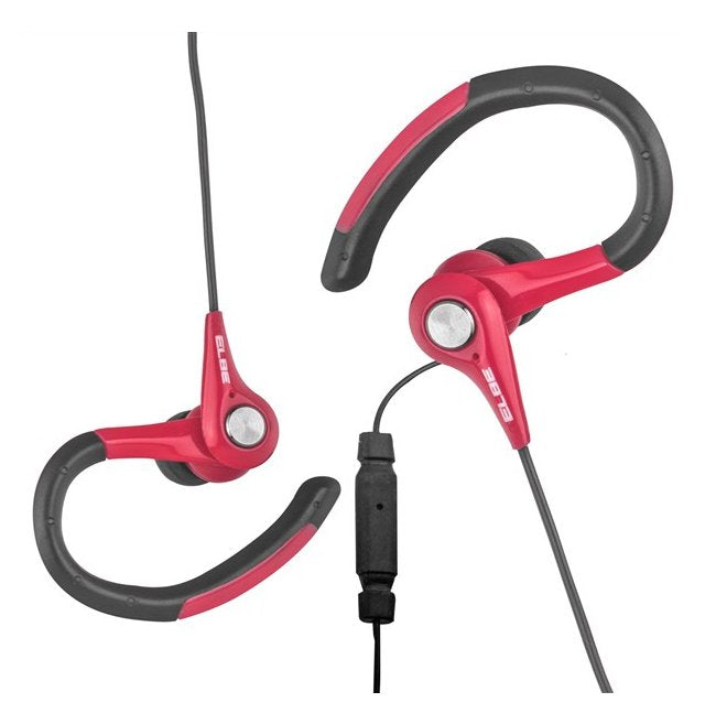 Auriculares Deportivos Elbe Au-107-Mic Con Micrófono Jack 3.5 Rojo Y Negro