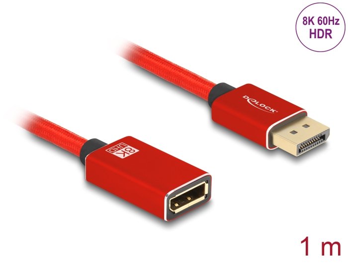 Cable Delock 81081 Displayport 1 M Rojo