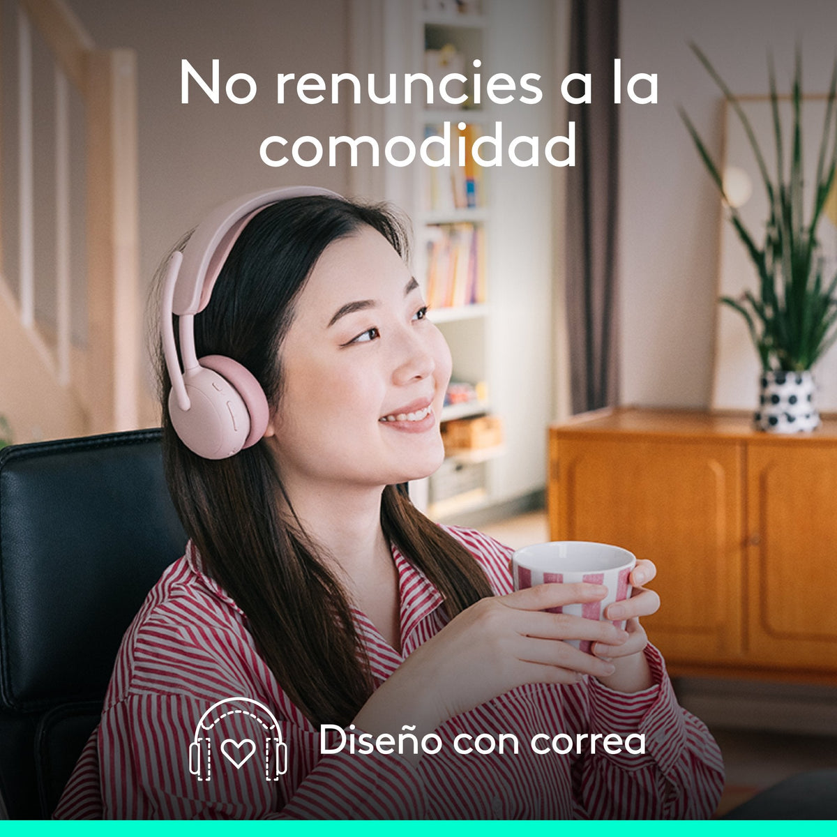 Auriculares Logitech Zone Wireless 2 Inalámbricos Bluetooth Con Cancelación De Ruido Rosa