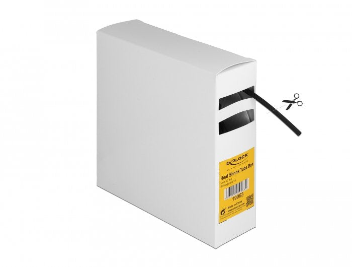 Delock Schrumpfschlauch Box, Innenkleber 5m X 3,2mm Negro