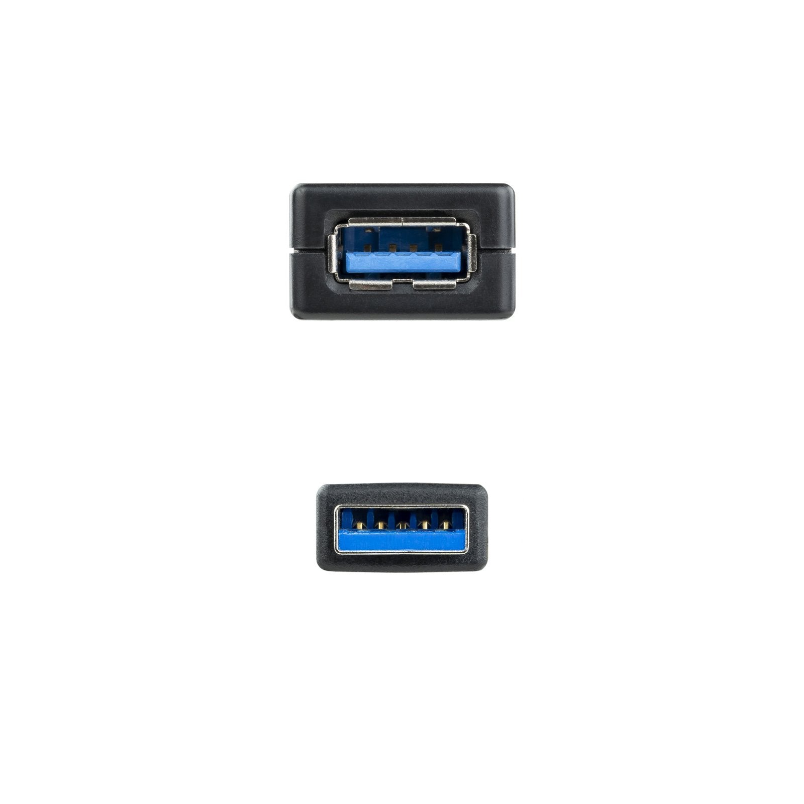 EAN 8433281008243 - Nanocable 10.01.0312 cable USB USB 3.2 Gen 1 (3.1 Gen 1) USB A 5 Gbit/s Negro imagen 2