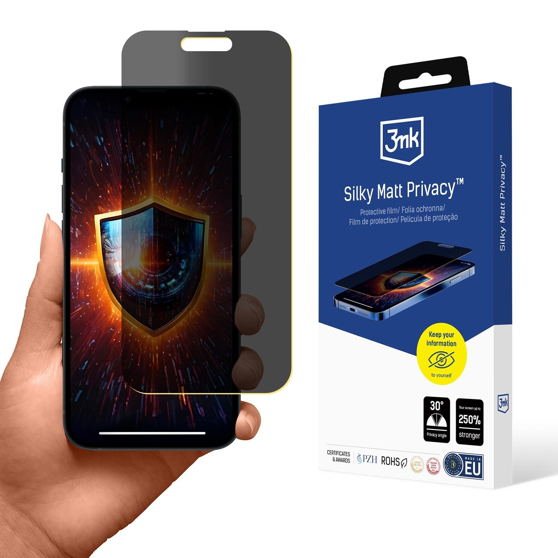 3mk Silky Matt Privacy Screen Protector For Apple Iphone 15 Pro