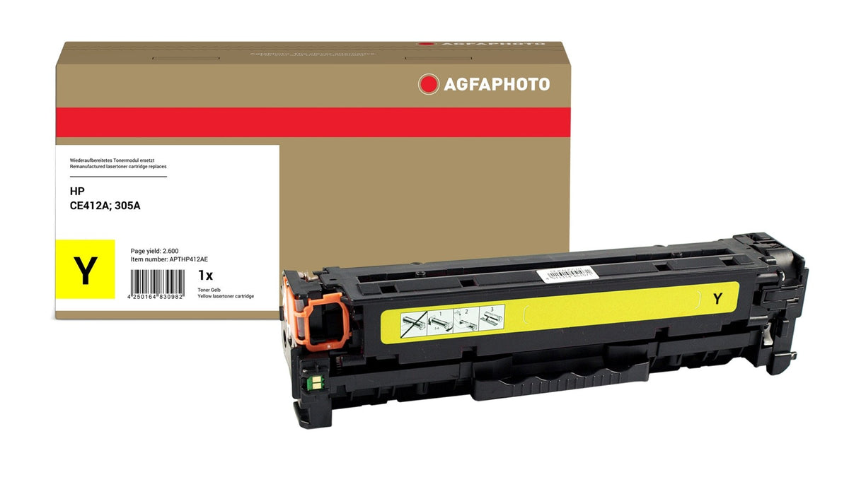 EAN 4250164830982 - AgfaPhoto APTHP412AE cartucho de tóner 1 pieza(s) Compatible Amarillo imagen 1