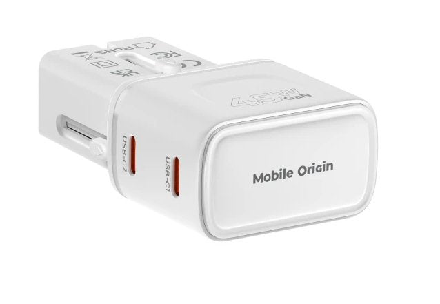 Mobile Origin 45w Travel Adapter Eu/Us/Uk/Au Pw26, White