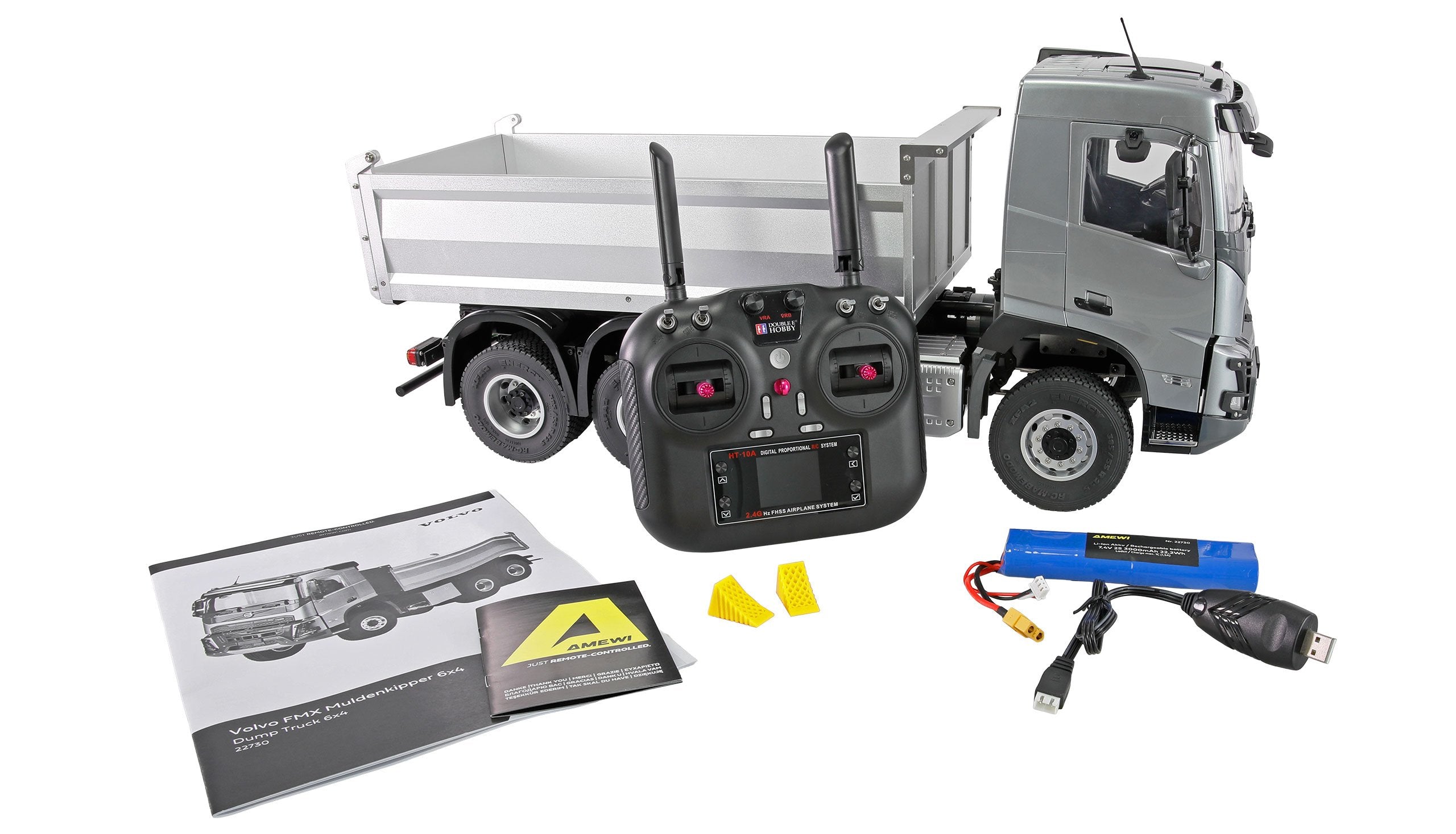 Amewi Volvo Fmx E015 Muldenkipper 6x4 1:14 Rtr Plata 14+
