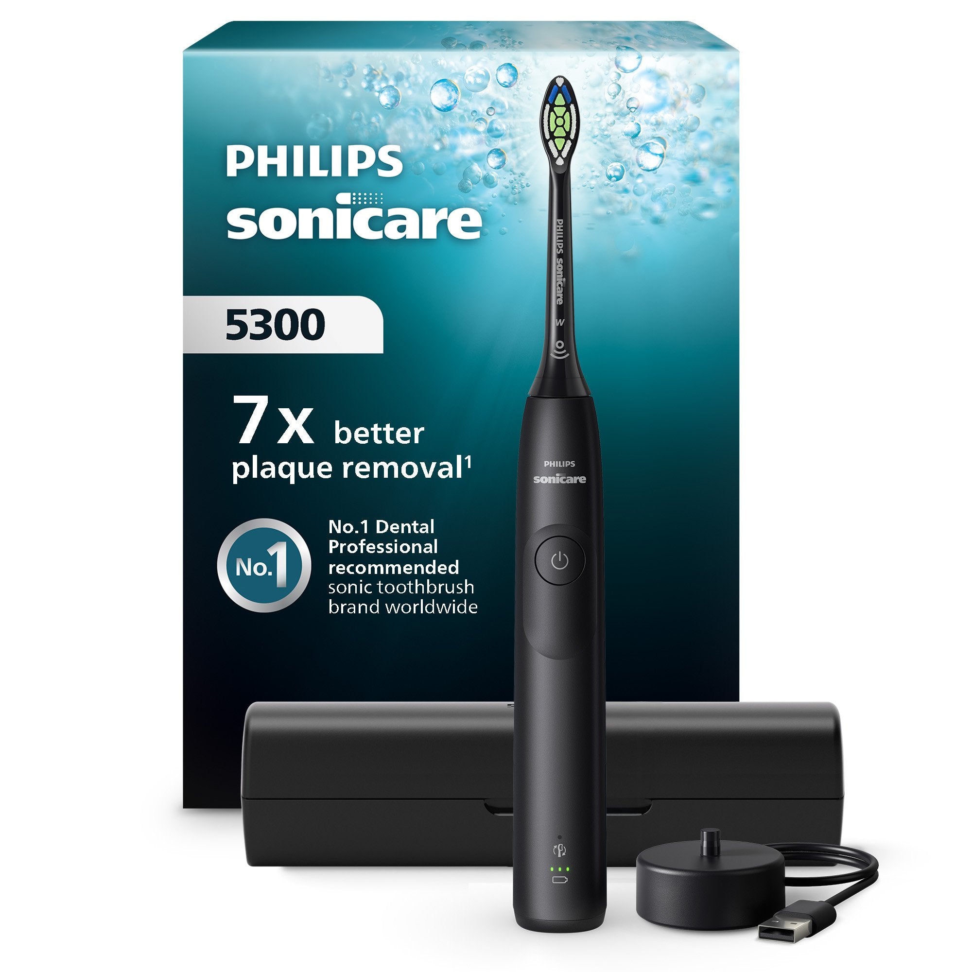 EAN 8720689025201 - Philips Sonicare 5300 series HX7101/02 cepillo eléctrico para dientes Adulto Cepillo dental sónico Negro imagen 2