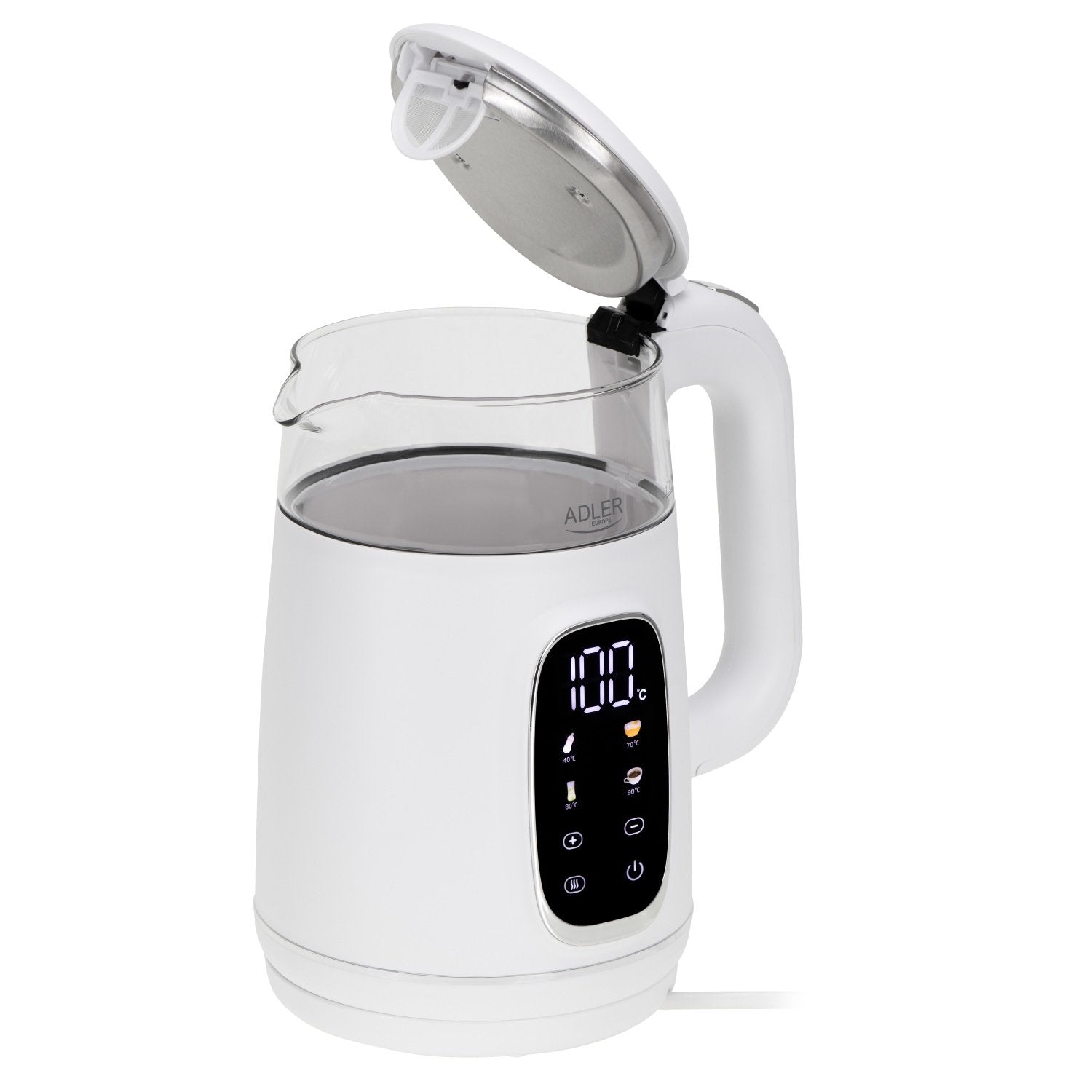 EAN 5905575907820 - Adler AD 1305WS tetera eléctrica 1,7 L 2200 W Transparente, Blanco, Plata imagen 4