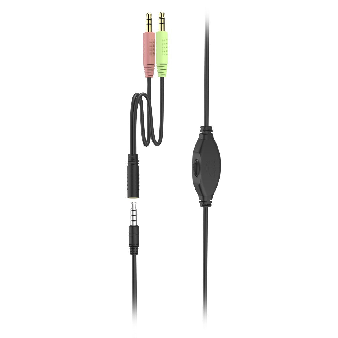 Headset Hama Hs-P100 V2 Jack 3.5 Estero Cable 2m Color Negro
