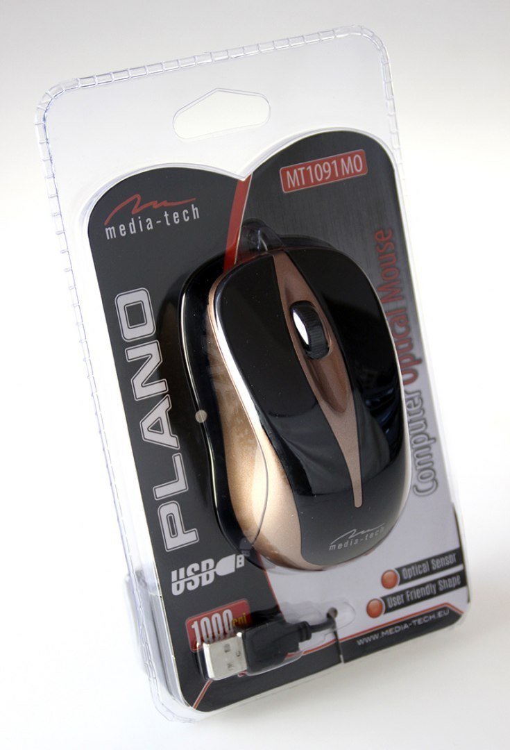 EAN 5906453180243 - Media-Tech MT1091MO ratón Oficina mano derecha USB tipo A Óptico 800 DPI imagen 3