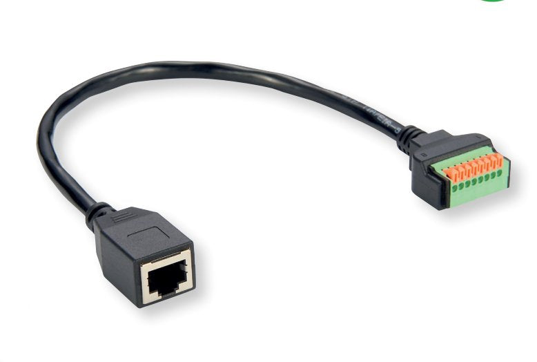 Roline Cableadapter Rj45 Buchse Zu Terminalblock, (Drucktasten), 30 Cm