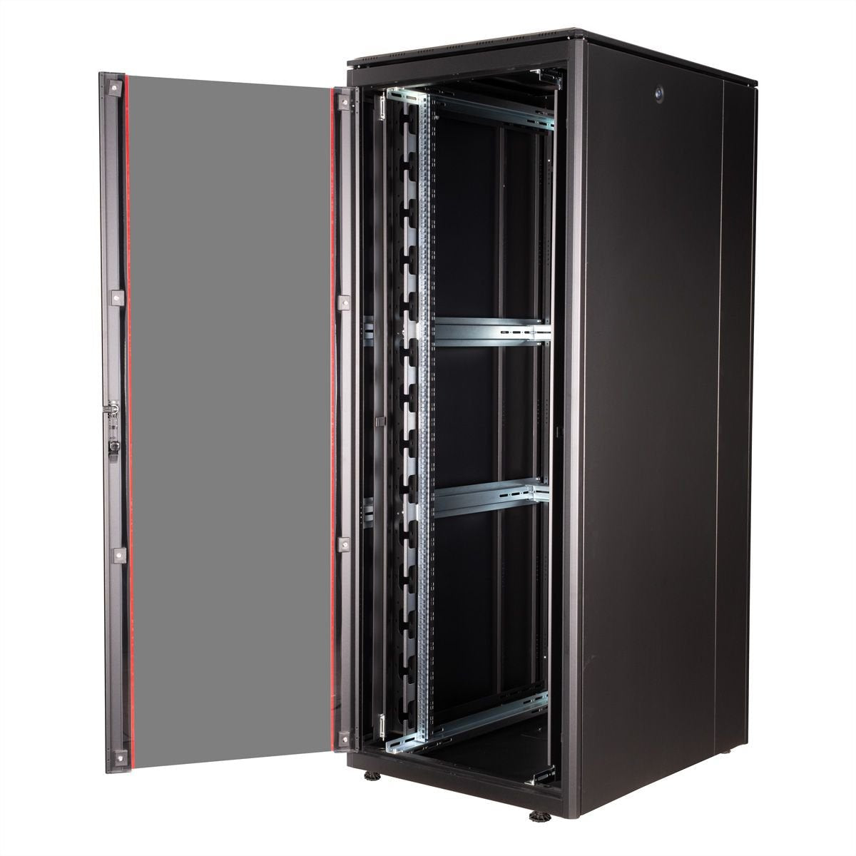 Roline 19-Zoll Netzwerkschrank Pro 42 He, 800x1000 Bxt Glastr Schwarz