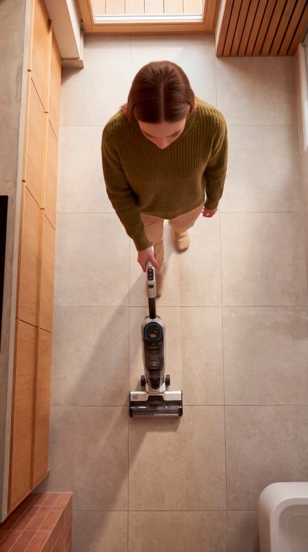 Eta Eta725790000 Wash Master Ai Floor Washer, Cordless, Operating Time 55 Min, Black Silver