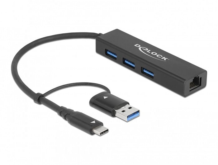 EAN 4043619641499 - DeLOCK 64149 base para portátil y replicador de puertos USB 3.2 Gen 1 (3.1 Gen 1) Type-A + Type-C Negro imagen 1