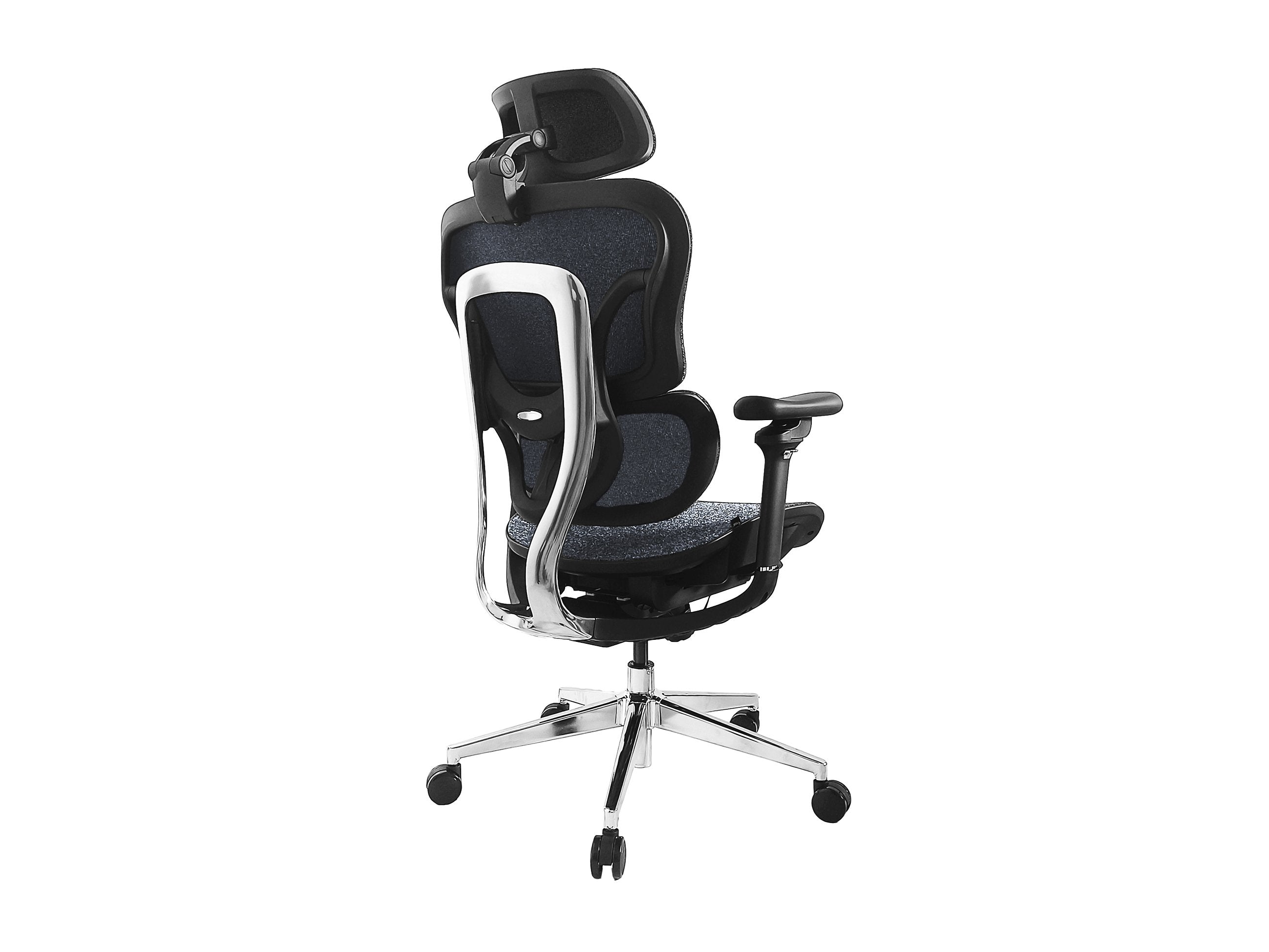 Silla De Oficina Ergonomica Equip 651050 Premium Color Negro Azulado Tapiceria Malla 5 Posiciones