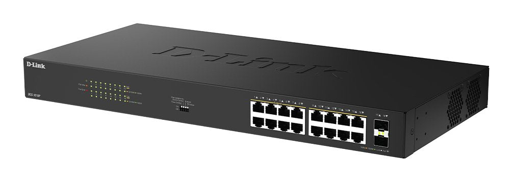 EAN 0790069477058 - D-Link DGS-1018P No administrado Gigabit Ethernet (10/100/1000) Energía sobre Ethernet (PoE) Negro imagen 3