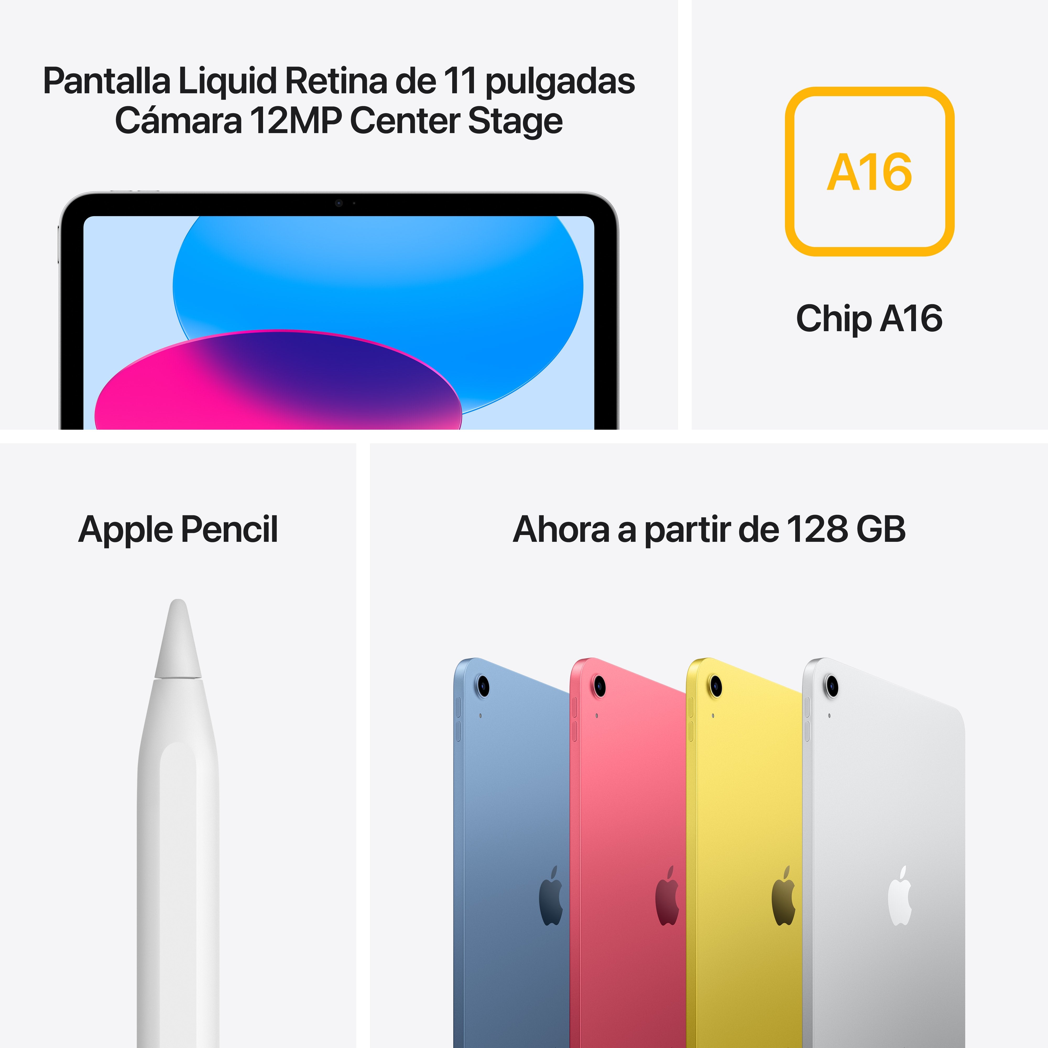 EAN 0195950087697 - Apple iPad 256 GB 27,9 cm (11") Wi-Fi 6 (802.11ax) iPadOS 18 Amarillo imagen 7