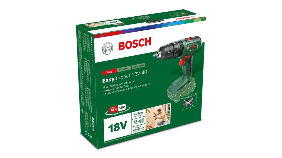 EAN 4053423237283 - Bosch EasyImpact 18V 40 1630 RPM Sin llave 1,4 kg Verde imagen 2