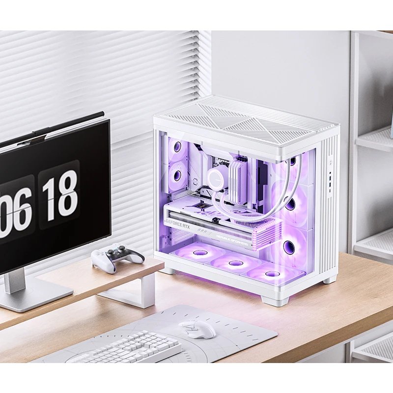 Jonsbo Tk-4 Carcasa, Midi-Tower, Atx, Tempered Glass - Blanco