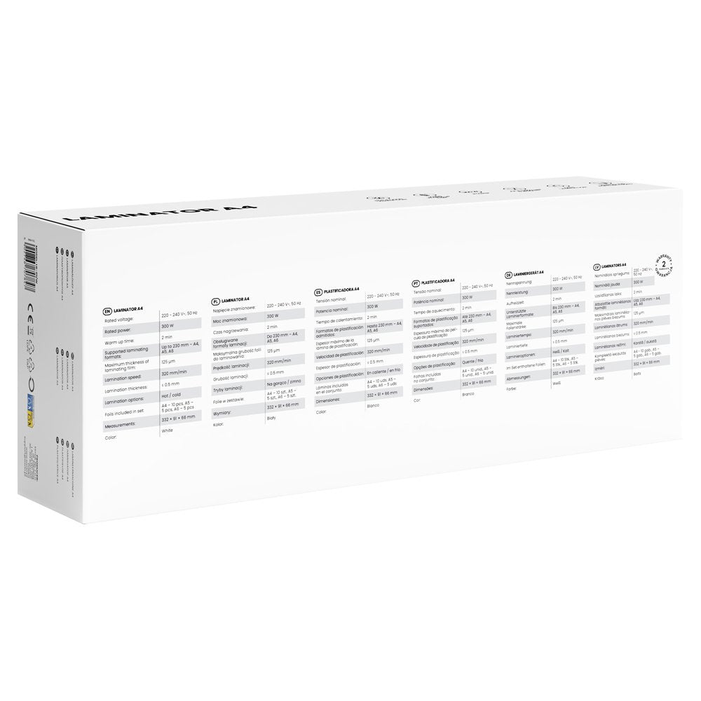 Savio Lr-01/W Laminador Plastificadora En Frío/Caliente 320 Mm/Min Blanco