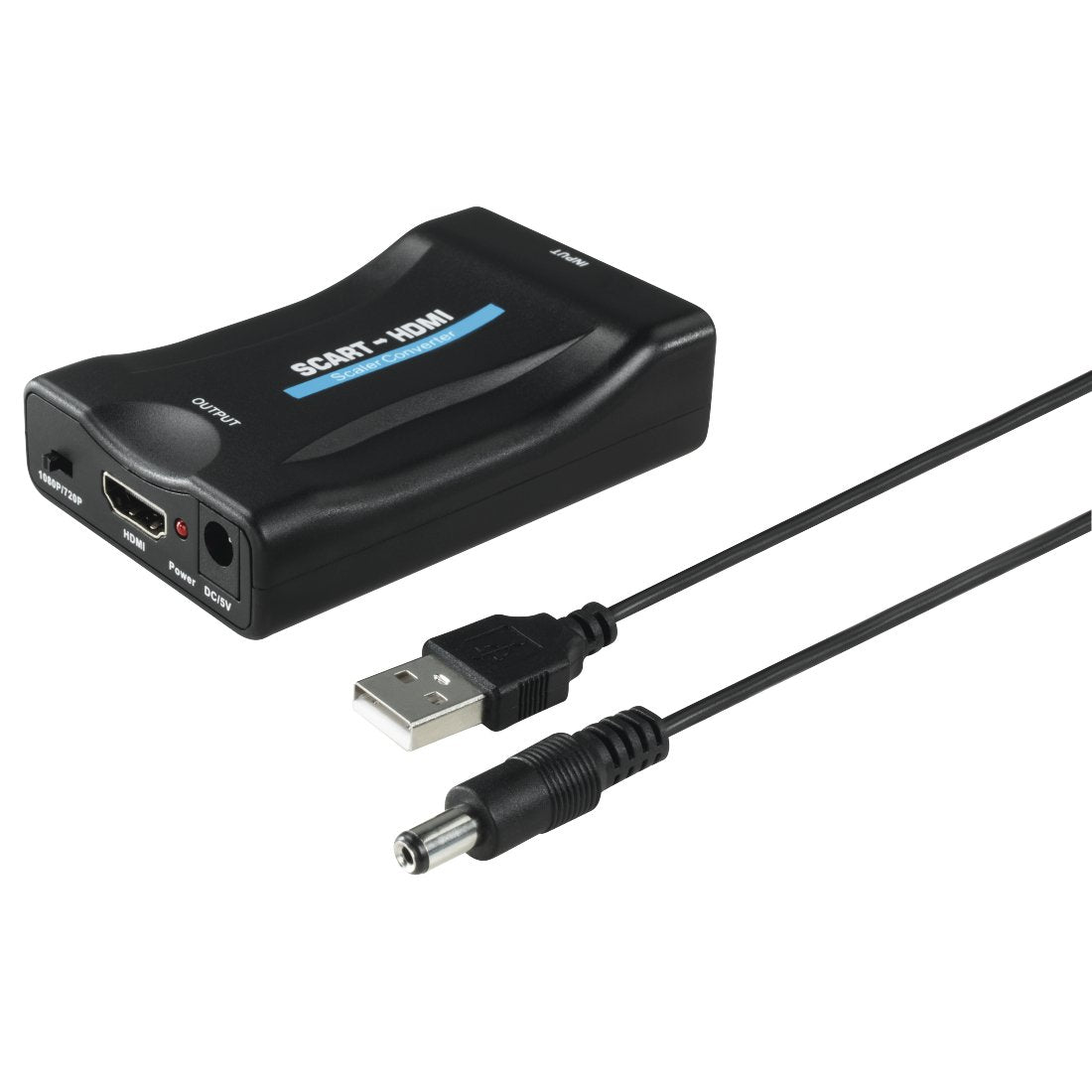 Hama Essential Conversor Analogico A Digital - Full Hd - Cable 0.74m - Euroconector - Hdmi - 8.8x2.5x5.7cm - Negro