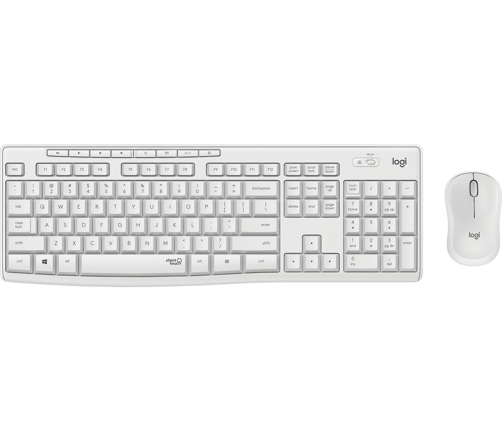 EAN 5099206092655 - Logitech 920-009830 teclado Ratón incluido Oficina RF inalámbrico QWERTY Nórdico Blanco imagen 1