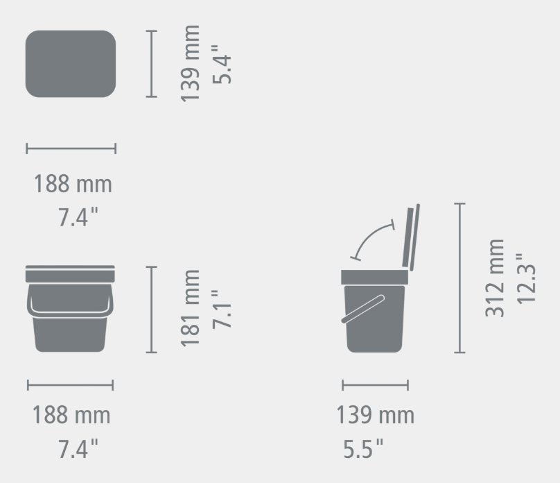 Brabantia Sort & Go Abfallbehäl. Lilac Pink 3 L