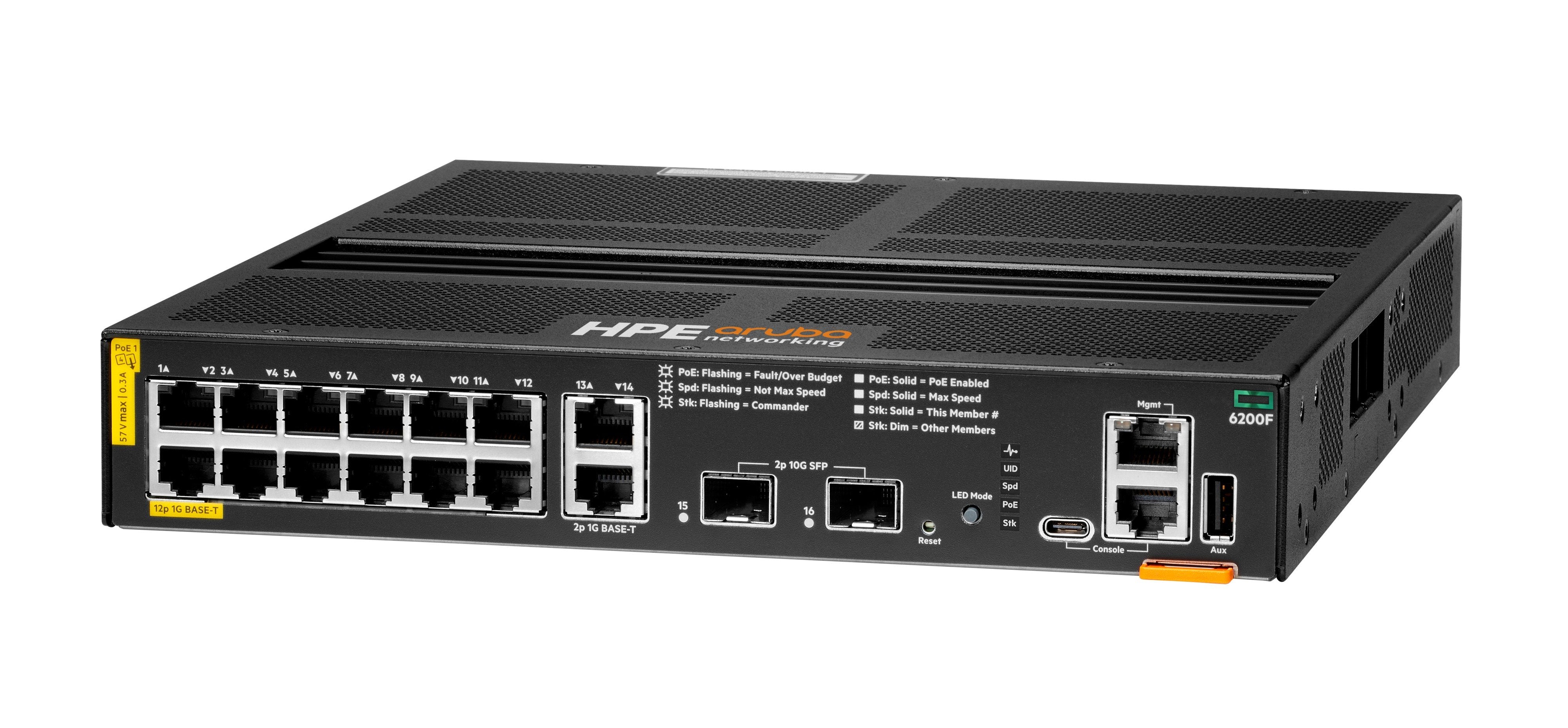 EAN 190017535050 - HPE Aruba Networking CX 6200F 12G Class4 PoE 2G/2SFP+ 139W Switch imagen 2