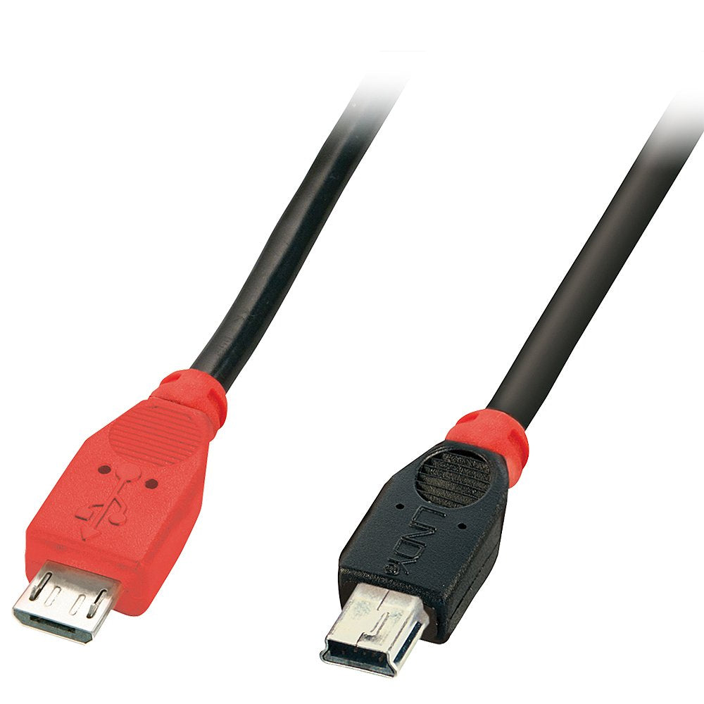 Lindy Usb 2.0 Cable Typ Micro-B/Mini-B M/M Otg 0.5m