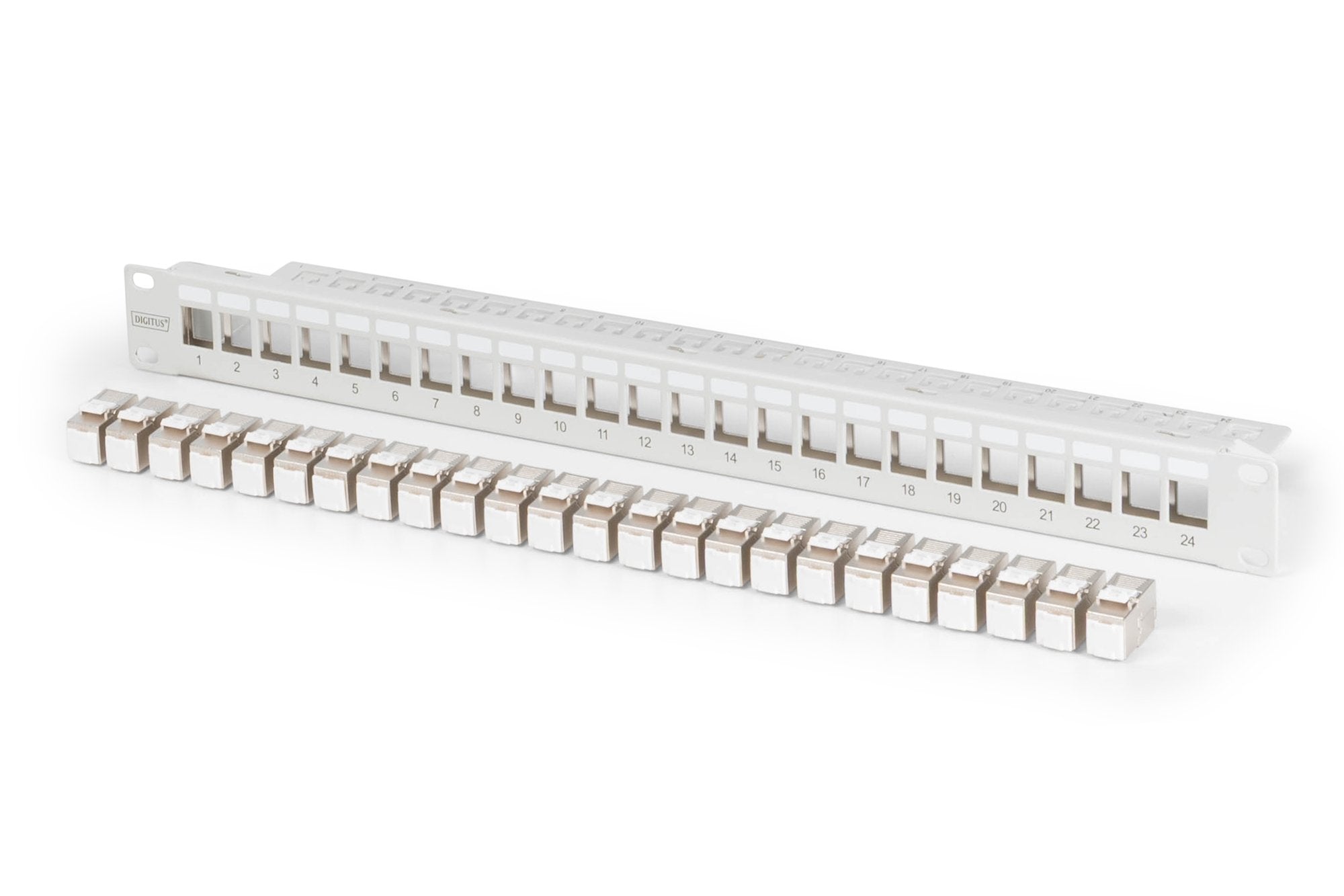 Digitus Patchpanel 1he 24xcat6a Keymone Module Geschirmt Gr