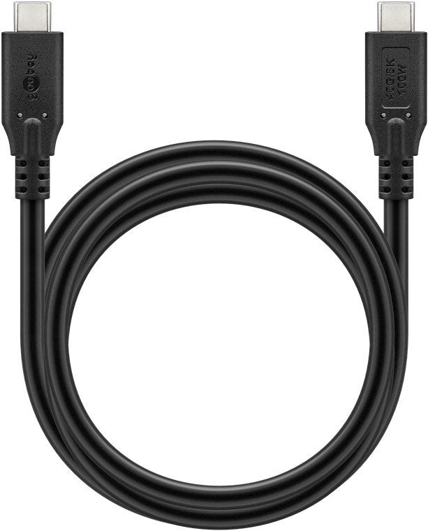 Goobay Usb4 Gen 3x2 Cable, Usb-C Stecker > Usb-C Stecker, 40gbit/S (Negro, 2 Meter, Pd, Laden Mit Bis Zu 100 Watt) 74193