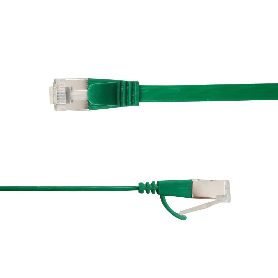 Flat U/Ftp Cat6a Green 4.5m Awg 32/7, Pvc, 1 85x6mm Stp-Fl6a-00450-Gr