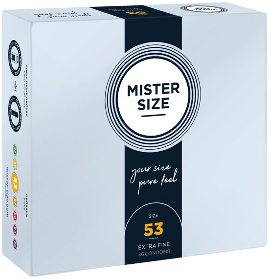 Mister Size - Preservativos Talla M 53 Mm (36 Unidades)
