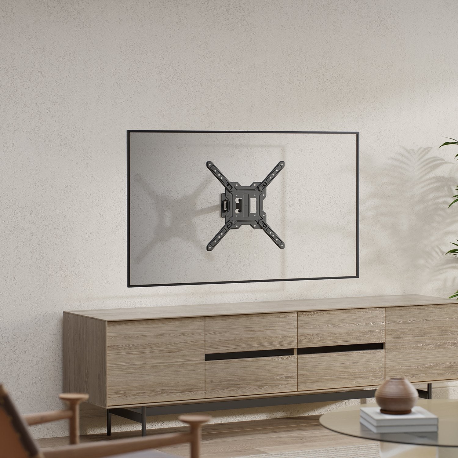 Aisens Soporte Eco Giratorio, Inclinable Para Monitor/Tv 30kg (2 Pivotes) De 23-65, Negro