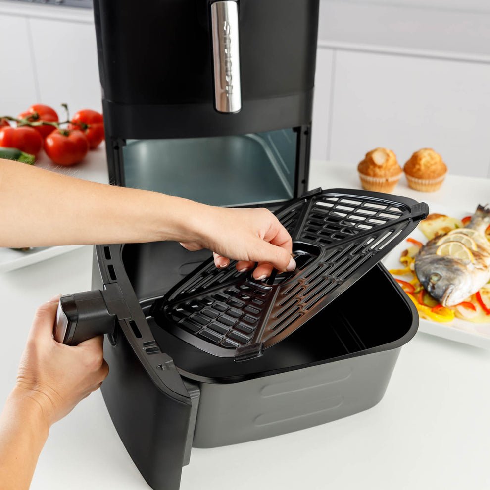 EAN 8414234730022 - Taurus Air Fry Duo Slim Doble 13 L Independiente 2800 W Freidora de aire caliente Negro imagen 4