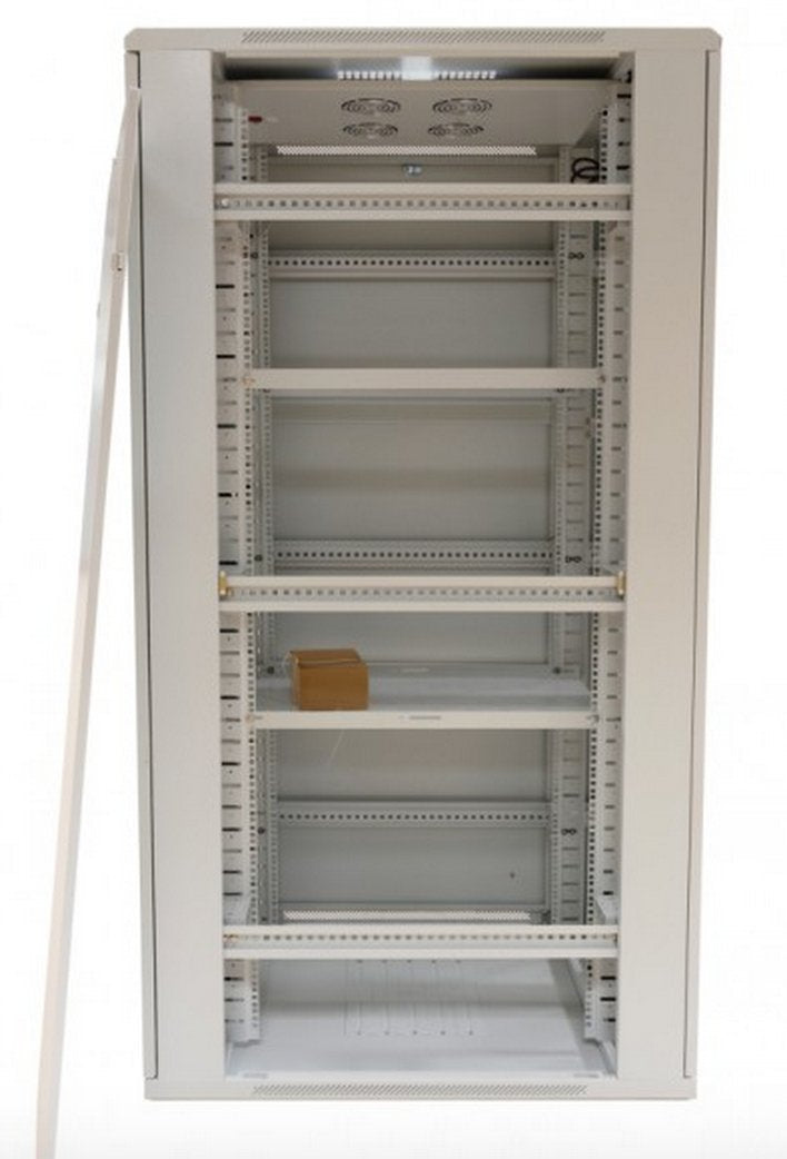 Allnet 19\"Schrank, 42he, B800/T1000mm, Perforierte Blechtüren, Lichtgris, Snb-Serie,