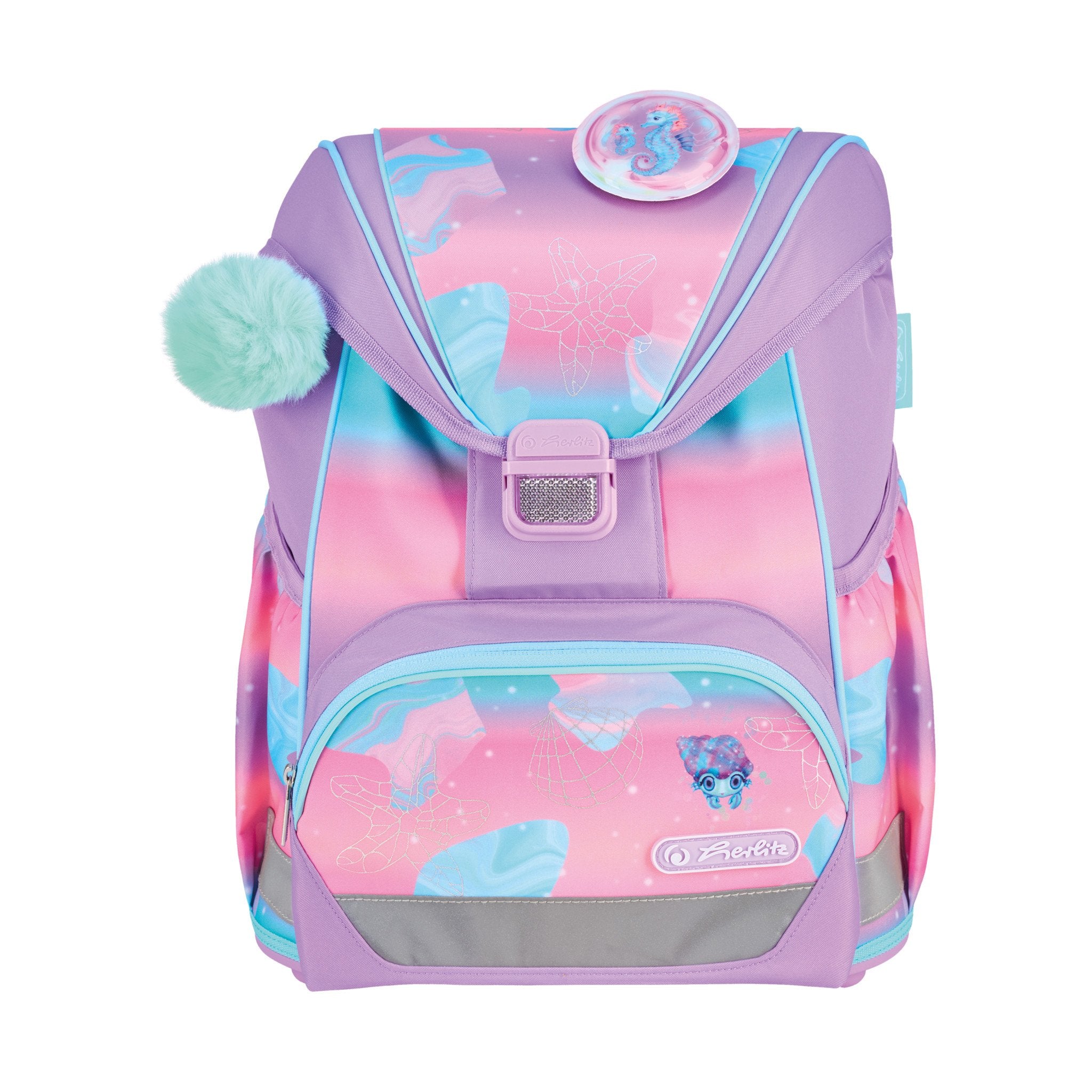 EAN 4008110396552 - Herlitz UltraLight Plus Ocean Lights juego de mochila escolar Chica Poliéster Azul, Rosa imagen 2