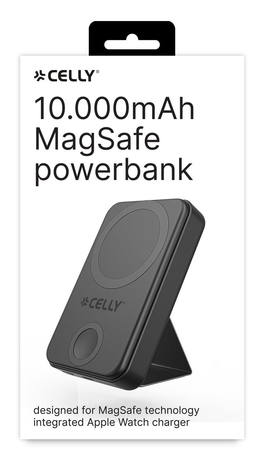 Celly Magpbw10000bk Batería Externa 10000 Mah Cargador Inalámbrico Negro