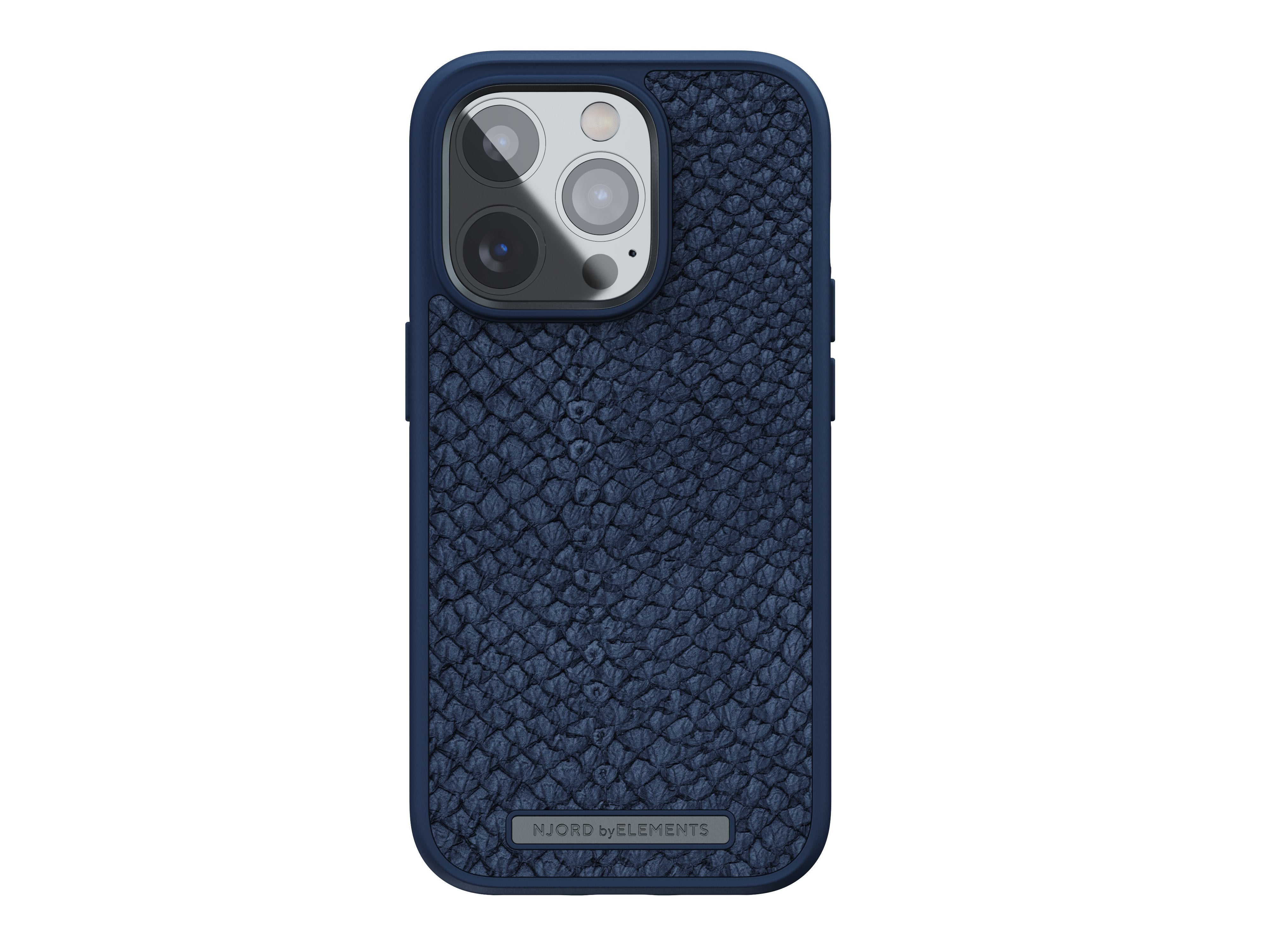 Njord Byelements Salmon Leather Magsafe Case - Iphone 14 Pro -Blue
