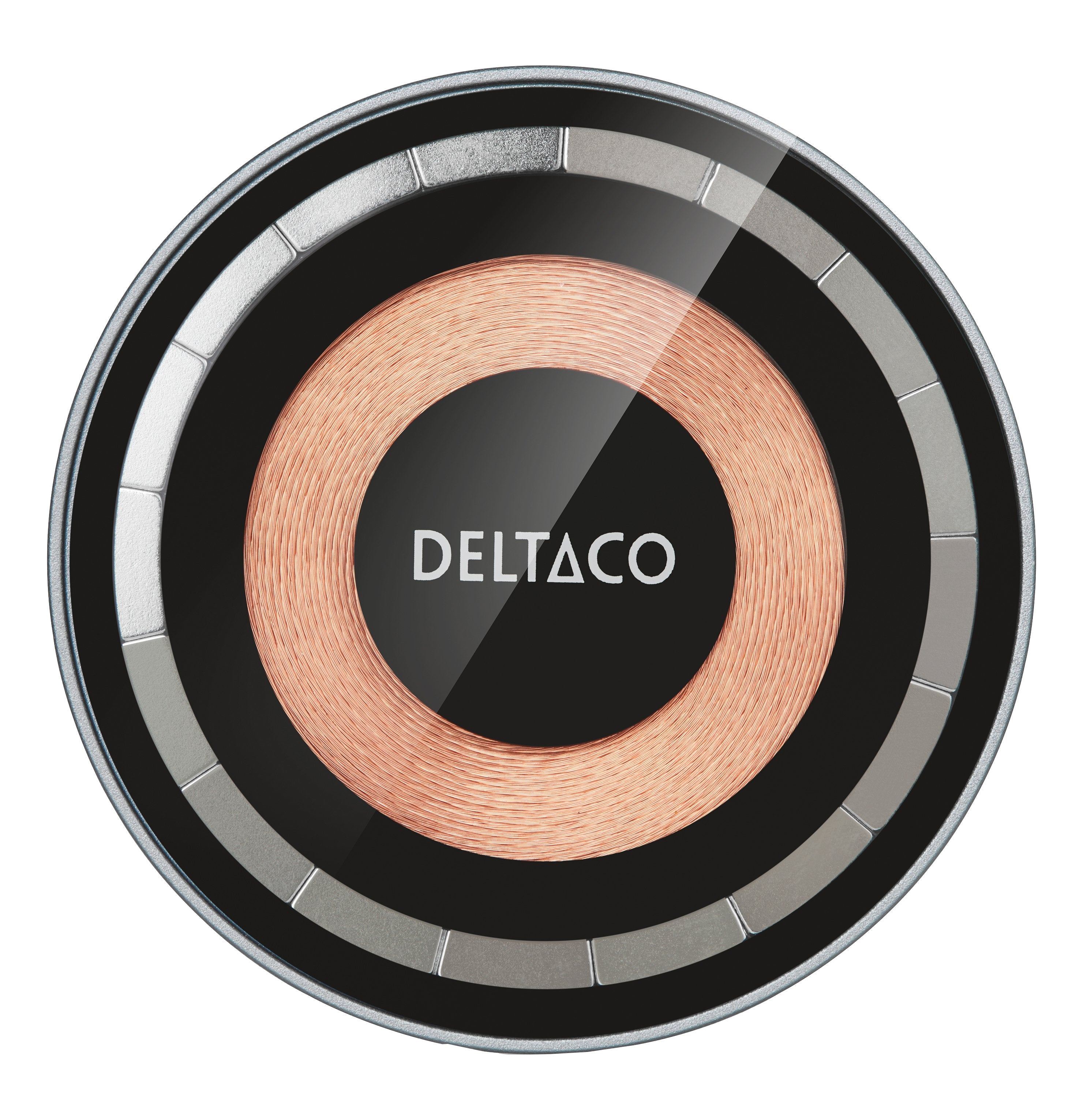 Deltaco 2-In-1 Wireless Charger 15w Transparent
