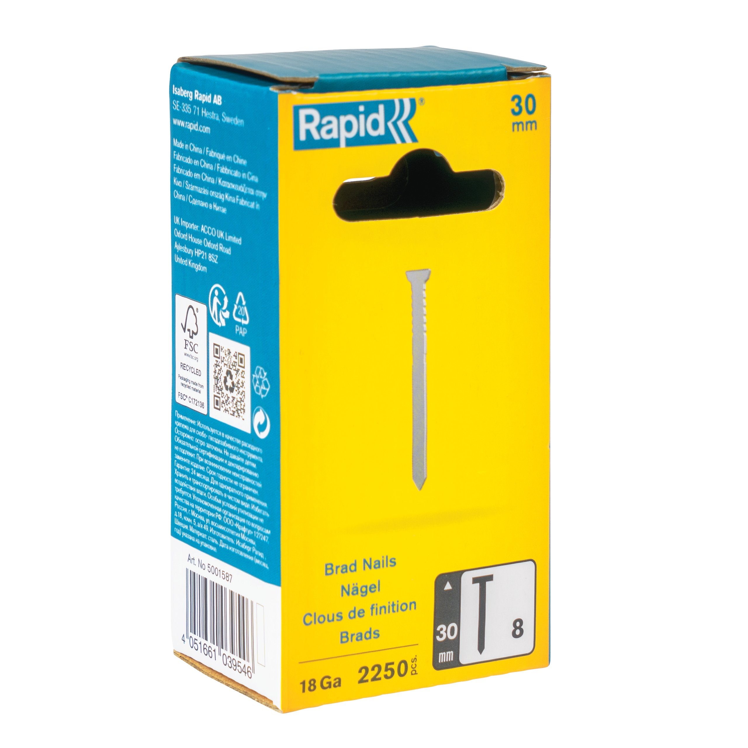 EAN 4051661039546 - Rapid 5001587 clavo 2250 pieza(s) Clavo de puntilla imagen 1