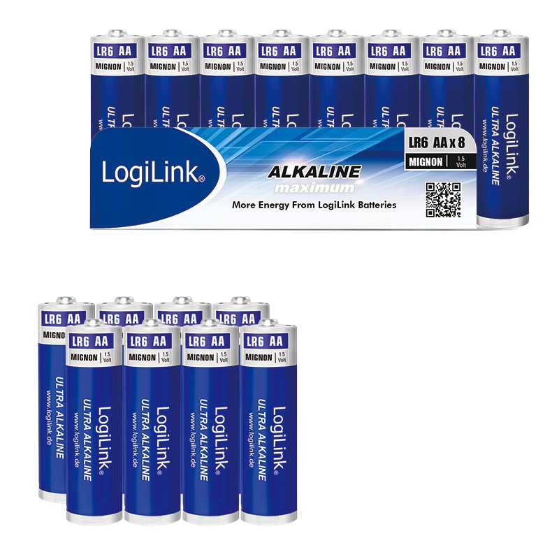 Logilink Lr6f8 - Ultra Power Aa Alkaline Batteries. Lr6. Mignon. 1.5v. 8pcs